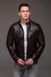 Куртка Slim Fit Х чоловіча еко шкіра весняна осіння 58 коричнева (2508) - зображення 1