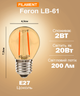 Світлодіодна лампа Feron Filament LB-61 2Вт E27 2700K золото (LB-61/2700Z) - зображення 3