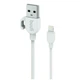 Кабель живлення Lightning-USB 1 метр 2.4А для швидкого заряджання пристроїв Apple модель DC227L10W колір білий - зображення 3
