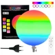 Круглая светодиодная лампа RGB LED 33 см с пультом для видеосъемки GS-330 белая - изображение 1