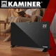 Конвектор електричний скляний Kaminer Zelva 2500 Вт Black Wi-Fi керування X-Shape нагрівач пульт 26572 - зображення 2