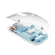 Маніпулятор миша бездротова WIWU Crystal Magnetic Wirless Mouse WM105 (Dual-bluetooth +2.4G three-mode) blue - изображение 4