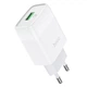 Мережевий зарядний пристрій HOCO C72Q Glorious single port QC3.0 charger 18W White - зображення 1