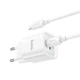 Мережевий зарядний пристрій з кабелем HOCO C147A Charm PD20W+QC3.0 charger set (C to iP)(EU) White - зображення 5