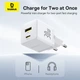Зарядний пристрій Baseus Palm Fast Charger C+U 30W EU Moon White - зображення 8
