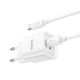 Мережевий зарядний пристрій з кабелем HOCO C147A Charm PD20W+QC3.0 charger set (C to C)(EU) White - зображення 5