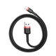 Кабель Baseus Cafule Cable USB For Lightning 2.4A 0.5m Red+Black - изображение 5