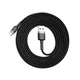 Кабель Baseus Cafule USB Type-C 2A 3м чорний для заряджання та передачі даних - зображення 7