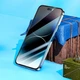 Защитное стекло Hoco Guardian черное глянцевое для iPhone 17 Air комплект антишпионское закаленное - изображение 8