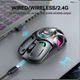 Компьютерная мышь Onikuma DM02 оптическая 6400 dpi серый для работы и игр с подсветкой и симметричным дизайном - изображение 6