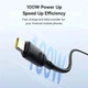 Кабель Baseus Type-C до Type-C 100W 2 м чорний для заряджання та передачі даних - зображення 6