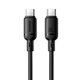 Кабель Baseus Type-C до Type-C 100W 1м чорний для швидкого заряджання та передачі даних - зображення 1