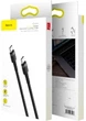 Кабель Baseus Cafule Type-C 60W 1м черный для зарядки и синхронизации 20V 3A кевларовая оплетка - изображение 8