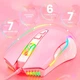 Комп'ютерна миша Onikuma CW905 Pink оптична провідна 6400 dpi для ігор та роботи - зображення 6