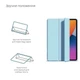 Чехол-книжка Smart Case силиконовый для iPad 10 10.9 2022 iPad 11 11 2025 голубой с защитой от ударов - изображение 6