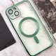 Чохол силіконовий Ductil Metallic Edge із MagSafe для iPhone 14 захист камери темно-зелений - зображення 5