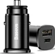Автомобильное зарядное устройство Baseus 30W 2 USB USB Type-C Quick Charge 4.0 Черный CCALL-AS01 - изображение 6
