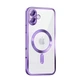 Чохол силіконовий Ductil Metallic Edge із MagSafe для iPhone 16 захист камери фіолетовий - зображення 7