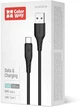 Кабель Colorway USB - Type-C (textured PVC) 3А 2м Black (CW-CBUC095-BK) - зображення 5