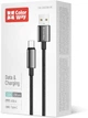 Кабель Colorway USB - Type-C (zinc alloy braided) 3А 2м Black (CW-CBUC099-BK) - зображення 5