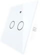 Розумний перемикач Moes Wi-Fi RF Tuya подвійний Білий (WRS-EU2-L-WH-MS) - зображення 1