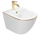 Підвісне біде REA CARLO MINI WHITE GOLD EDGE білий - изображение 3