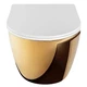 Підвісний унітаз REA CARLO FLAT MINI GOLD WHITE - изображение 2