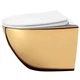 Підвісний унітаз REA CARLO FLAT MINI GOLD WHITE - изображение 6