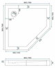 Душовий піддон REA DIAMOND 90x90 WHITE - изображение 5