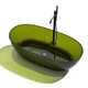 Ванна VBI VESUVIO GREEN 170 x 78 окремостояча скляна - изображение 2