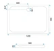 Душовий піддон REA BELMOND 90x120 WHITE - изображение 5