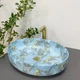 Умивальник (раковина) VBI UDINE MARBLE BLUE MATT накладний - изображение 1
