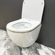 Підвісний унітаз VBI VULCANO WHITE GOLD EDGE - изображение 2