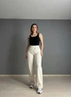 Джинсы женские Its Basic 3847-7S6 straight fit с асимметричной застежкой 36 бежевые - изображение 1