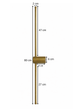 Бра Berger 1037-WL-12 Gold LED 12 Вт 4000K 80см - зображення 6