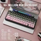 Механічна бездротова (Bluetooth + 2,4G) клавіатура з HOT SWAP Attack SHARK X66, PBT Keycaps, 66 key, RGB, Win,Mac OS, УКР та АНГЛ, Pink/Рожева (X66ЗPINK) - изображение 7
