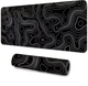 Килимок для миші 600х300х2 мм. Black Contour, черный с линиями, из ткани и резины, Control-поверхность, прошитые края - изображение 1