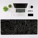 Килимок для миші 600х300х2 мм. Black Contour, черный с линиями, из ткани и резины, Control-поверхность, прошитые края - изображение 3