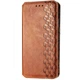 Кожаный чехол-книжка GETMAN Cubic (PU) для Samsung Galaxy A31 Коричневый - изображение 1
