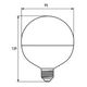 Лампочка Eurolamp LED G95 15W E27 4000K 220V (LED-G95-15274(P)) - изображение 3