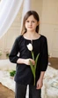 Дитяча вишиванка для дівчинки vishivano4ka 917-5 110-116 чорна - изображение 3