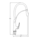 Смеситель для кухни Plamix Lucas-017 SET Graphite Refl.Grey термопластиковый (цвет графит+гибкий серый излив) (PM0723) - изображение 4