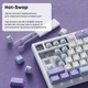 Дротова механічна клавіатура Ajazz AK820 Sea Salt Switch White (AK820-SS-PWB) - изображение 11