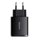 Мережевий зарядний пристрій Baseus Compact Quick Charger 2U+C 30W EU Black - изображение 1
