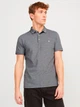Поло длинное мужское Jack & Jones 12136668 L Anthracite (5715501875990) - изображение 1