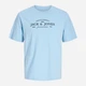 Футболка хлопковая длинная мужская Jack & Jones 12298017 2XL Chambray Blue (5715868966065) - изображение 7