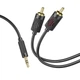Аудiокабель HOCO UPA28 3.5mm male to double lotus RCA, 1,5m, Black - изображение 4