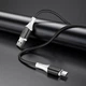 Кабель BOROFONE BX79 USB to Type-C 3A, 1m, silicone, silicone connectors, Black - зображення 4
