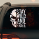 Наклейка на авто "STAY WILD AND FREE" наклейка череп, милитари наклейка 30см — виниловый стикер, декор на машину, водостойкая - изображение 2