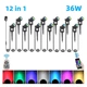 Ландшафтне світлодіодне освітлення RGB 12 в 1 з дистанційним керуванням 16 мільйонів кольорів - зображення 1